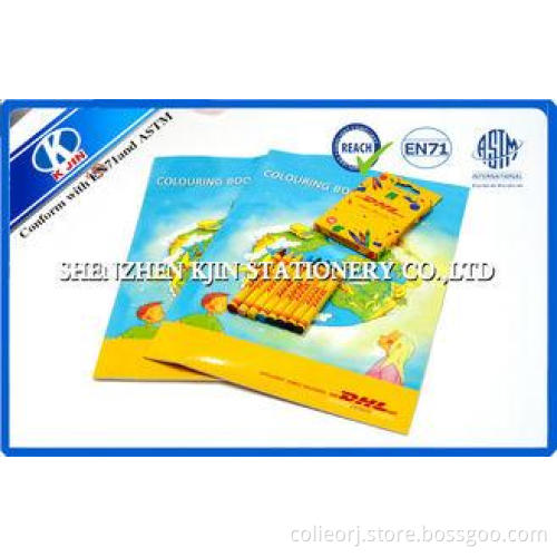OEM A4 coloring book and 8 pcs crayons Stationery Set For D